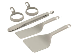 Cuisinart front view of full five-piece griddle set showing clean design and convenience