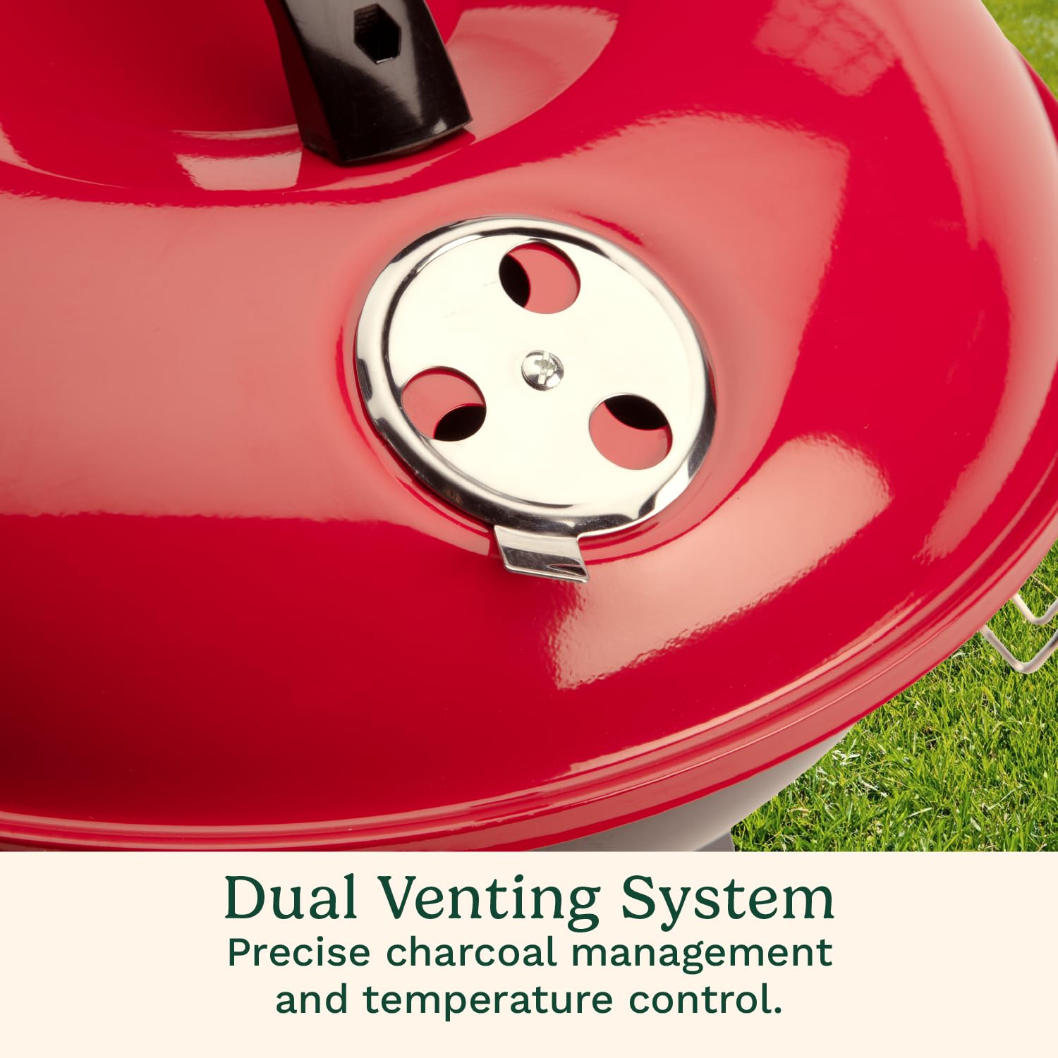Cuisinart grill in use at a tailgate showcasing portable cooking and authentic charcoal flavor