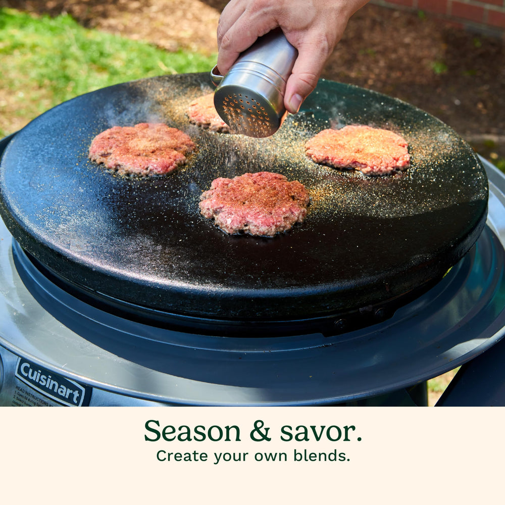 Cuisinart full kit displayed on hot griddle for fast assembly and crisp results