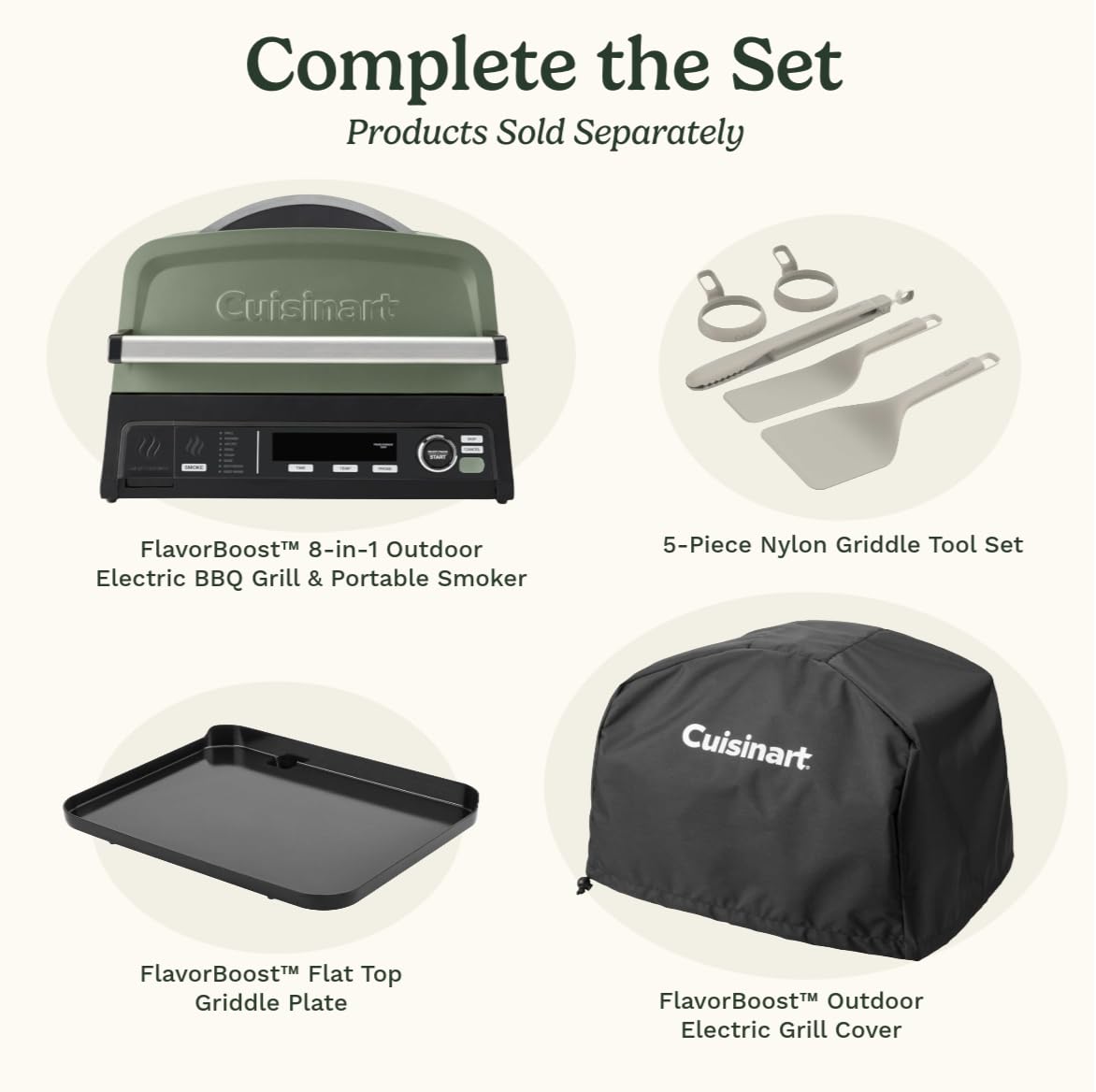 Cuisinart griddle set in tailgate scene enabling easy outdoor cooking and serving
