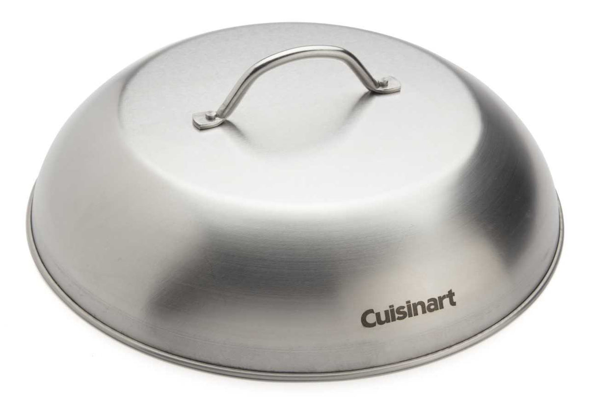 Cuisinart melting dome front view showing full 12.25-inch coverage and even heat benefit