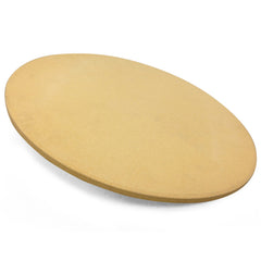 Cuisinart pizza stone front view showing full 13-inch cooking surface and stable rim for even cooking
