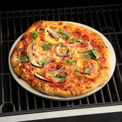 Cuisinart pizza stone close-up of cordierite texture demonstrating heat retention for crisp crust