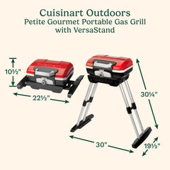Cuisinart close-up of porcelain-enameled grate showing easy-clean surface