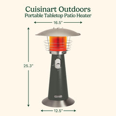 Cuisinart reflector top closeup illustrating even heat distribution advantage