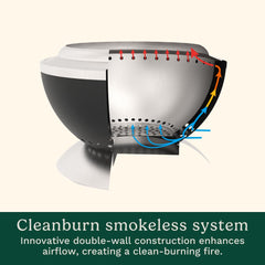 Cuisinart removable ash tray showing easy cleanup and safe disposal