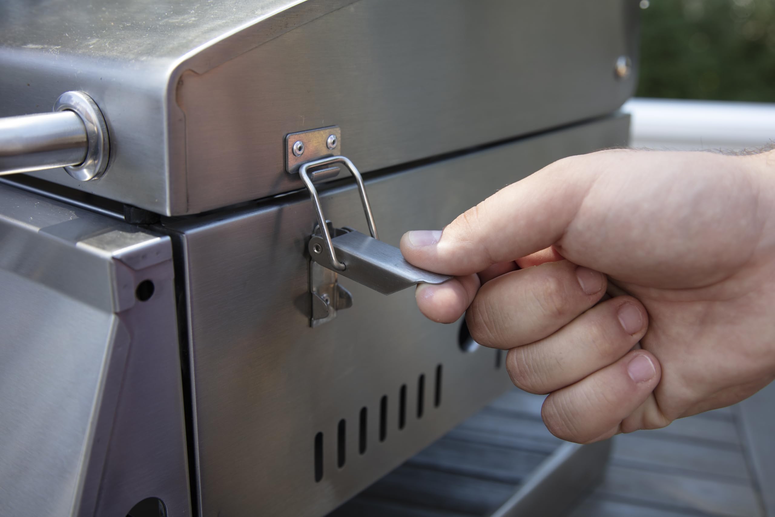 Cuisinart next to camping gear showing compact size and portability