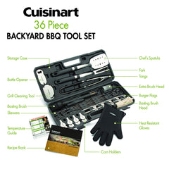 Cuisinart stainless skewers loaded with grilled vegetables for even cooking