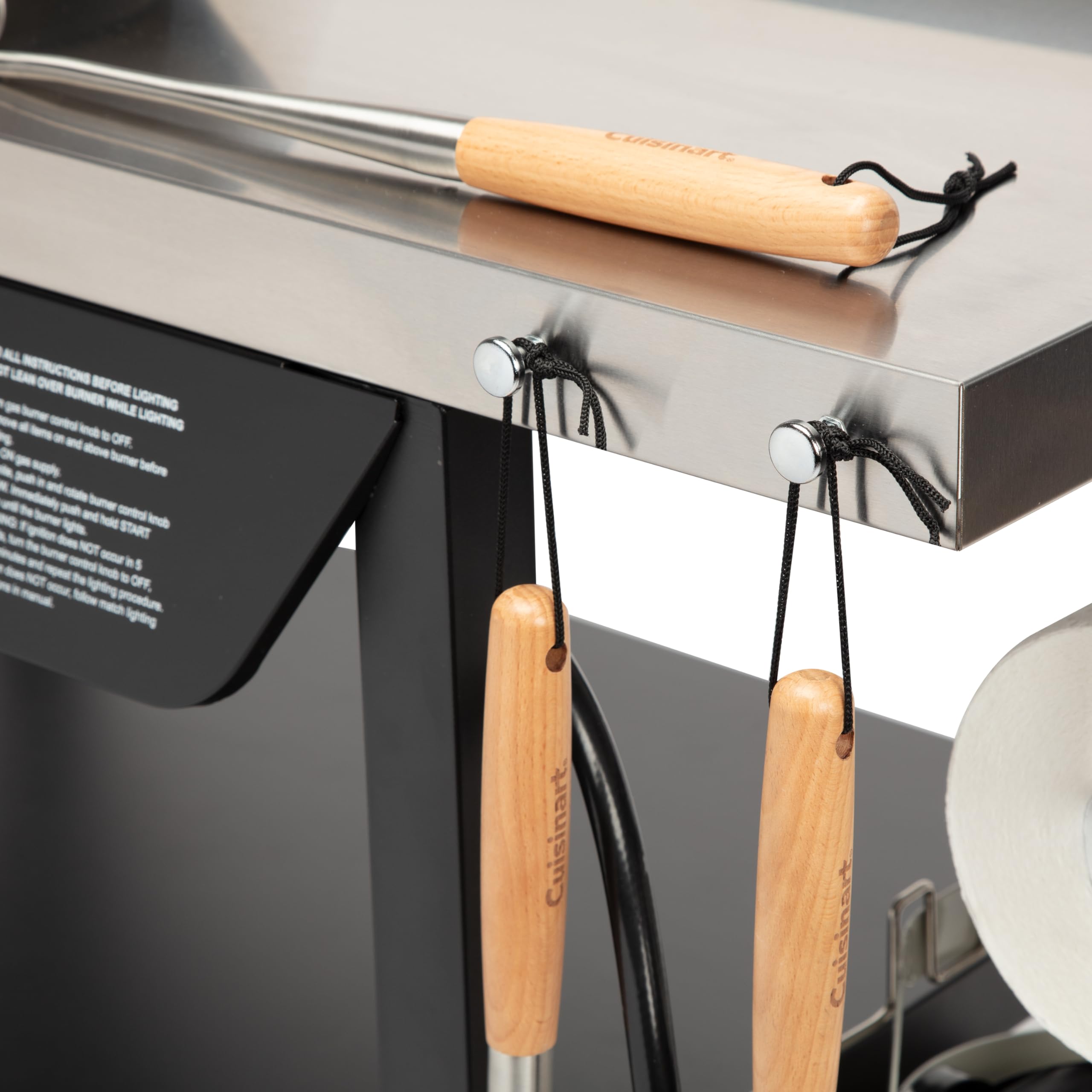 Cuisinart slotted skimmer detail showing drain slots for lifting fried and blanched foods