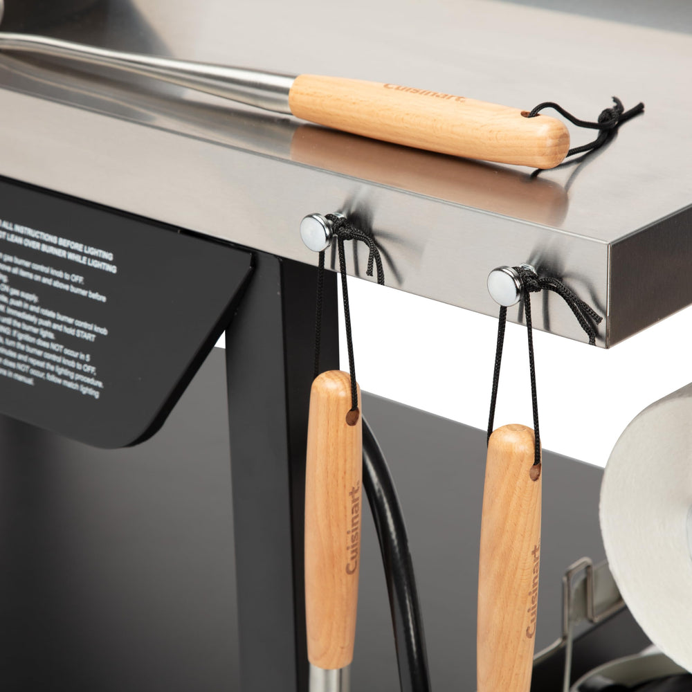 Cuisinart slotted skimmer detail showing drain slots for lifting fried and blanched foods
