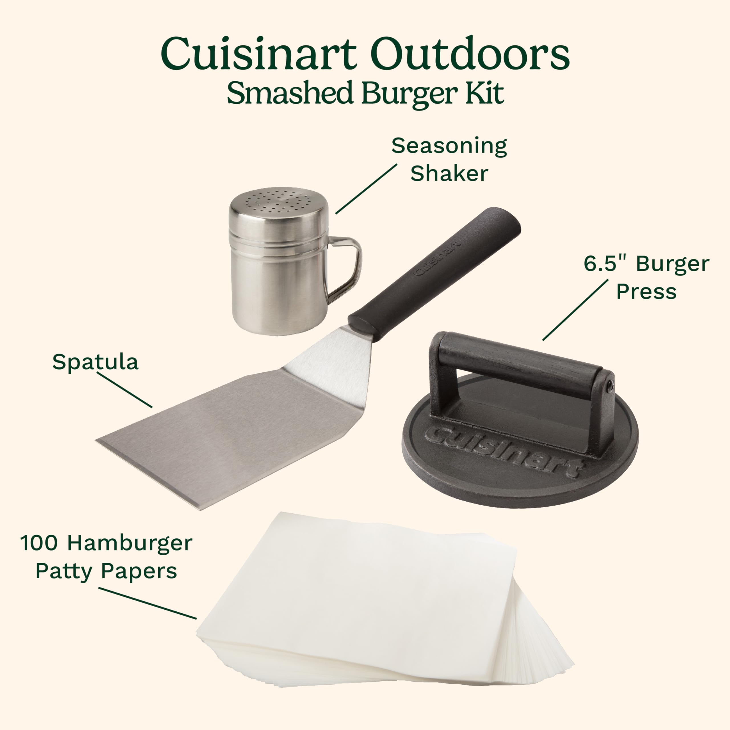 Cuisinart stainless spatula close-up edge for easy flipping and crust preservation