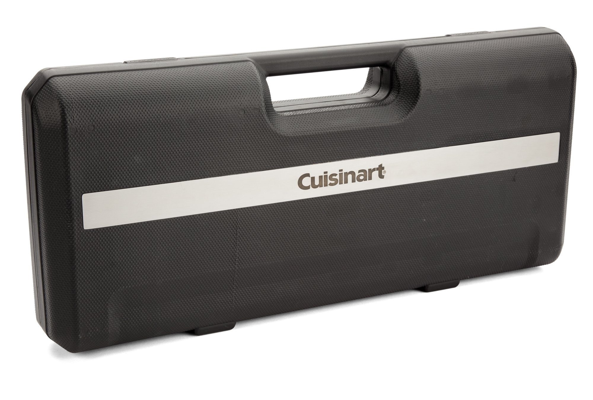 Cuisinart close-up of stainless steel spatula showing sturdy build and control