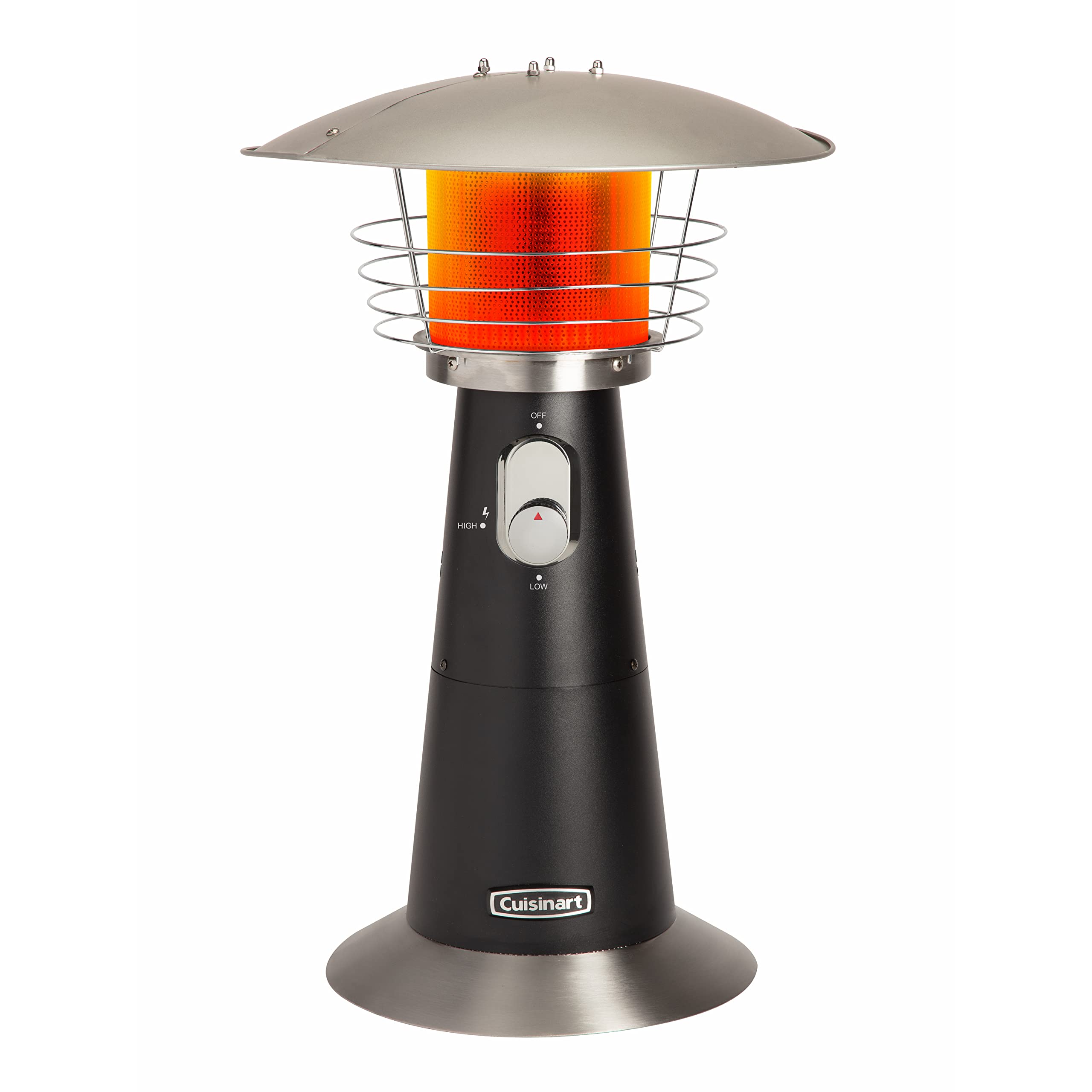 Cuisinart front view showing compact heater and even warmth distribution benefit