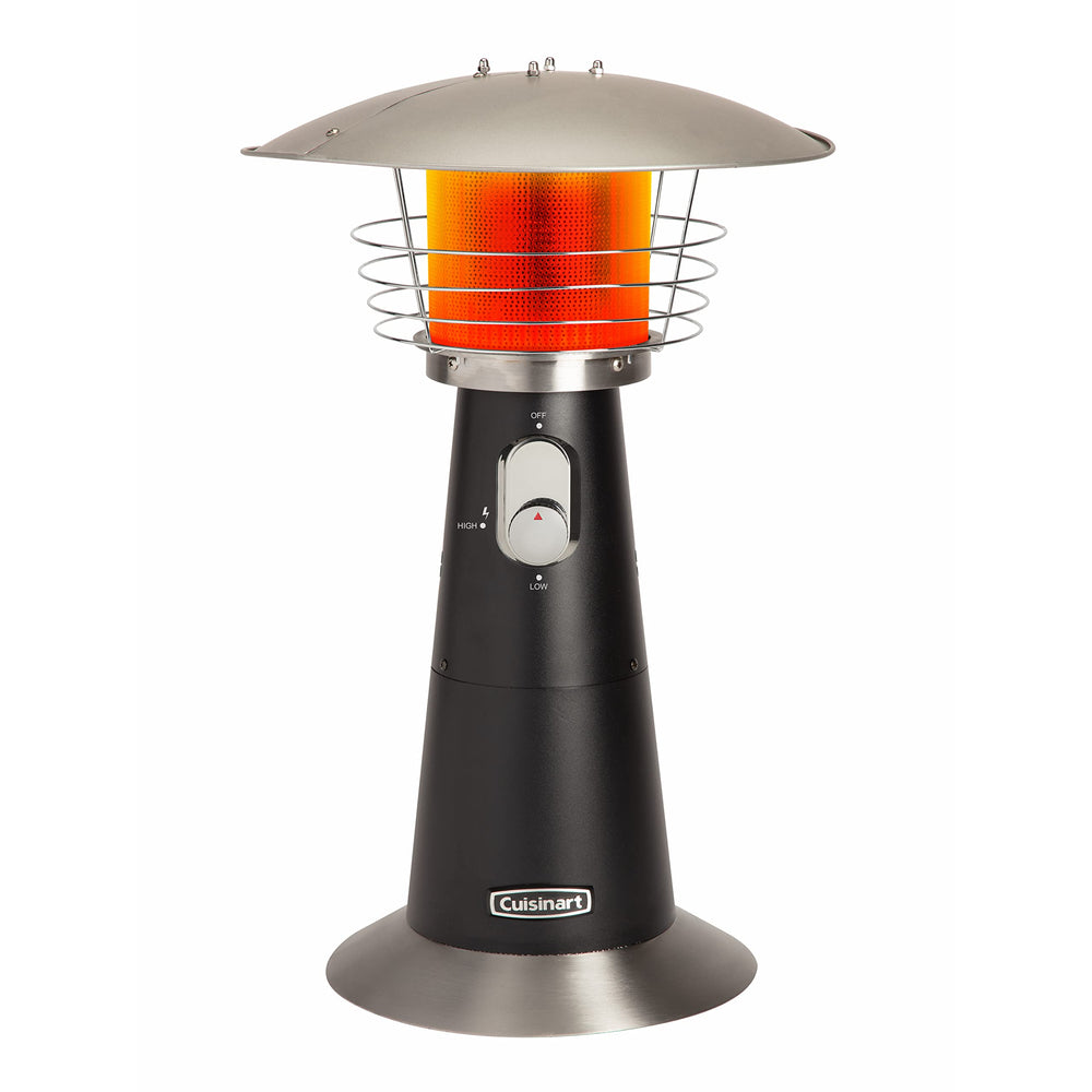 Cuisinart front view showing compact heater and even warmth distribution benefit
