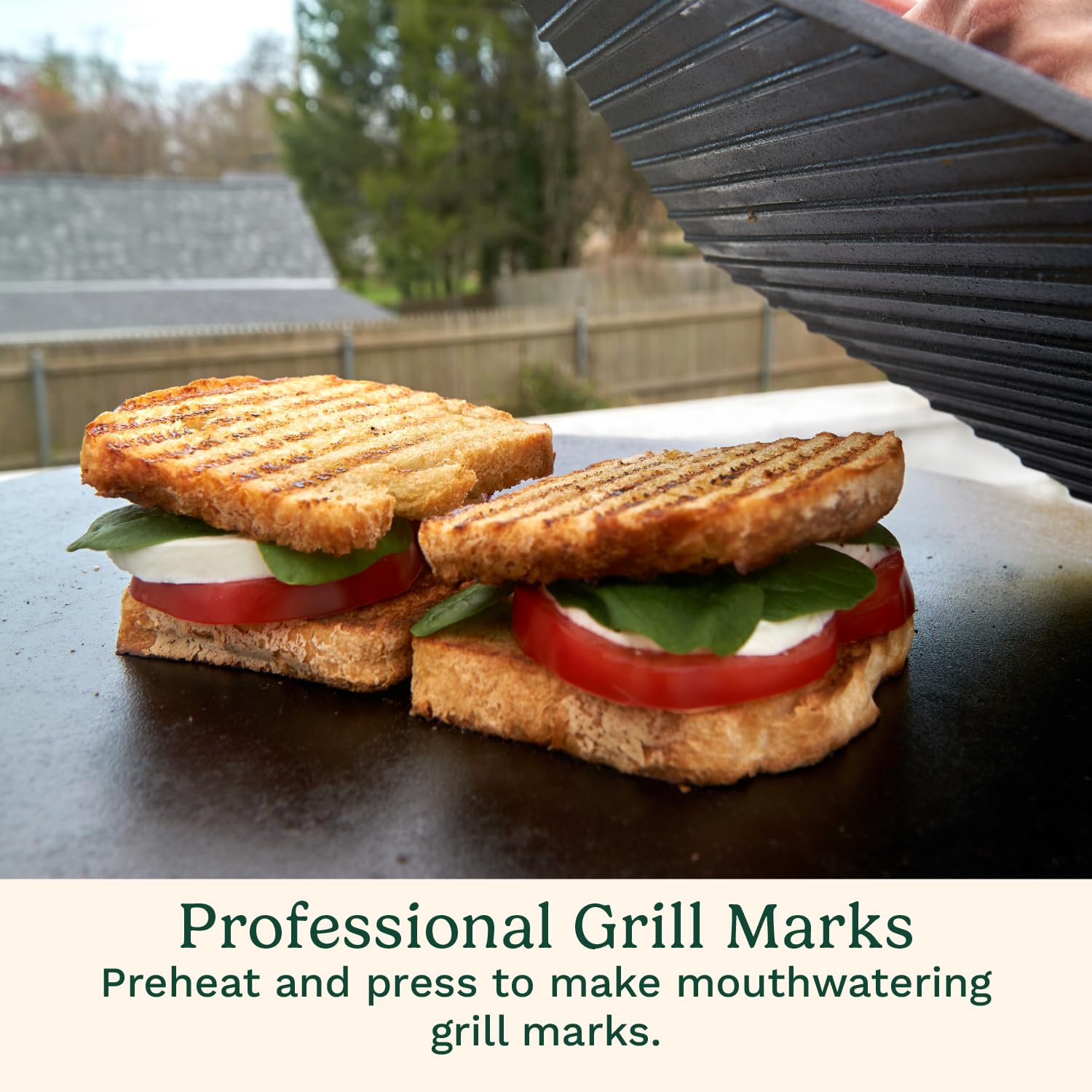 Cuisinart XL cast iron texture close-up highlighting even heat distribution benefit