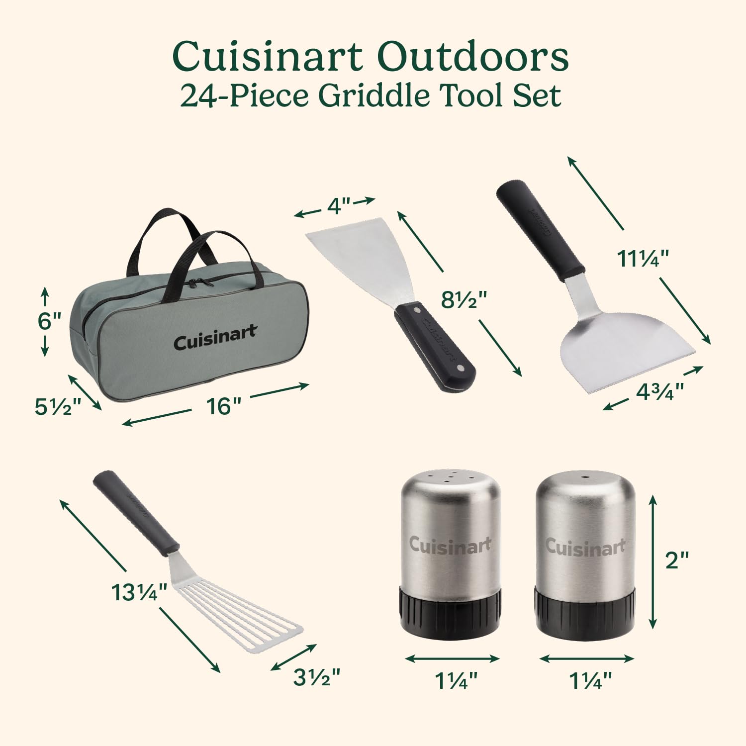 Cuisinart XL spatula stainless steel close-up for heavy flipping
