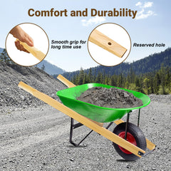 CUKBLESS wheelbarrow in garden with new handles showing improved control
