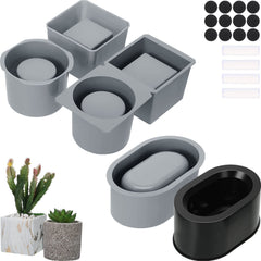 Cunhill front view of three-planter mold pack showing shape variety and compact kit
