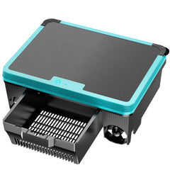 Curalk front view showing whole robotic cleaner and 3L basket benefit