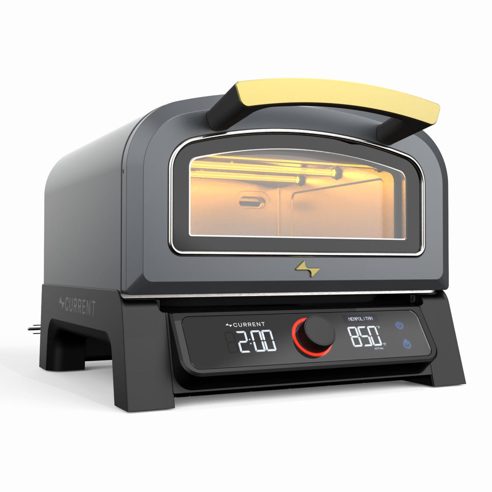 Current front view in slate showing compact design and fast heating benefit