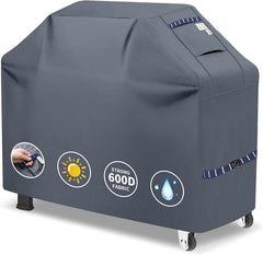 CUSSIOU front view of full grill cover protecting a BBQ, shows complete protection