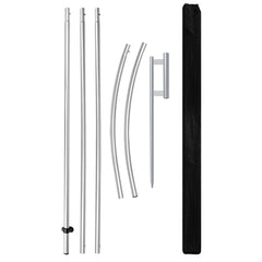 CUSTOMTREND assembled 15ft flagpole kit front view for high-visibility advertising