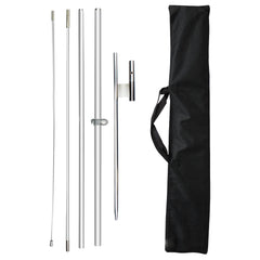 CUSTOMTREND front view of assembled flagpole showing stable display benefit