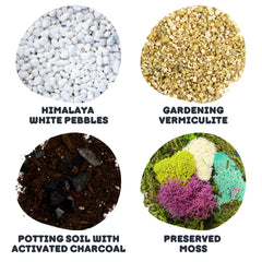 Cute Farms potting soil blended with activated charcoal for improved drainage and freshness