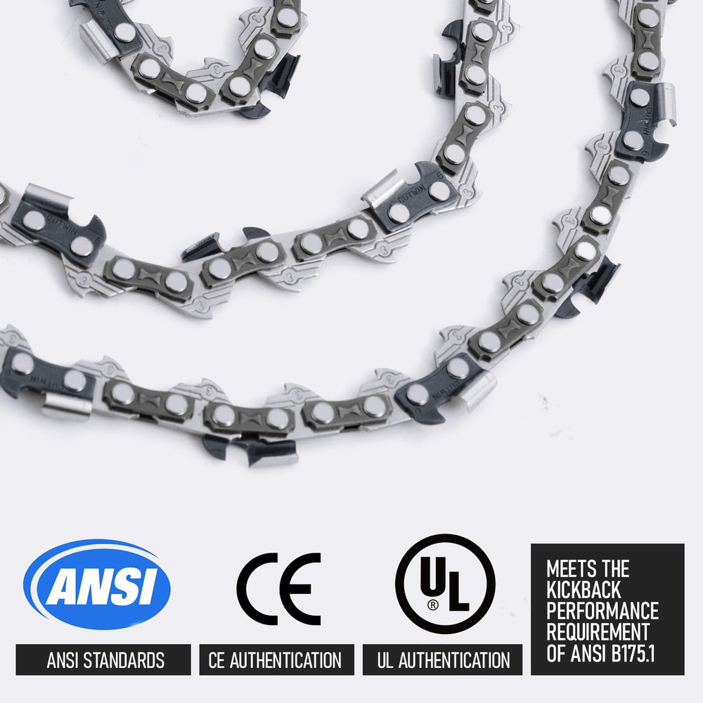 Cutwin box opened with three chains ready for field use