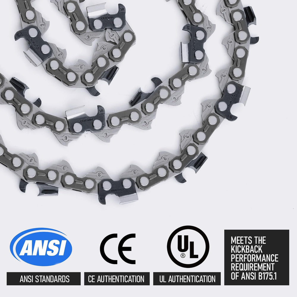 Cutwin three chains held in hand, shows pack size and value