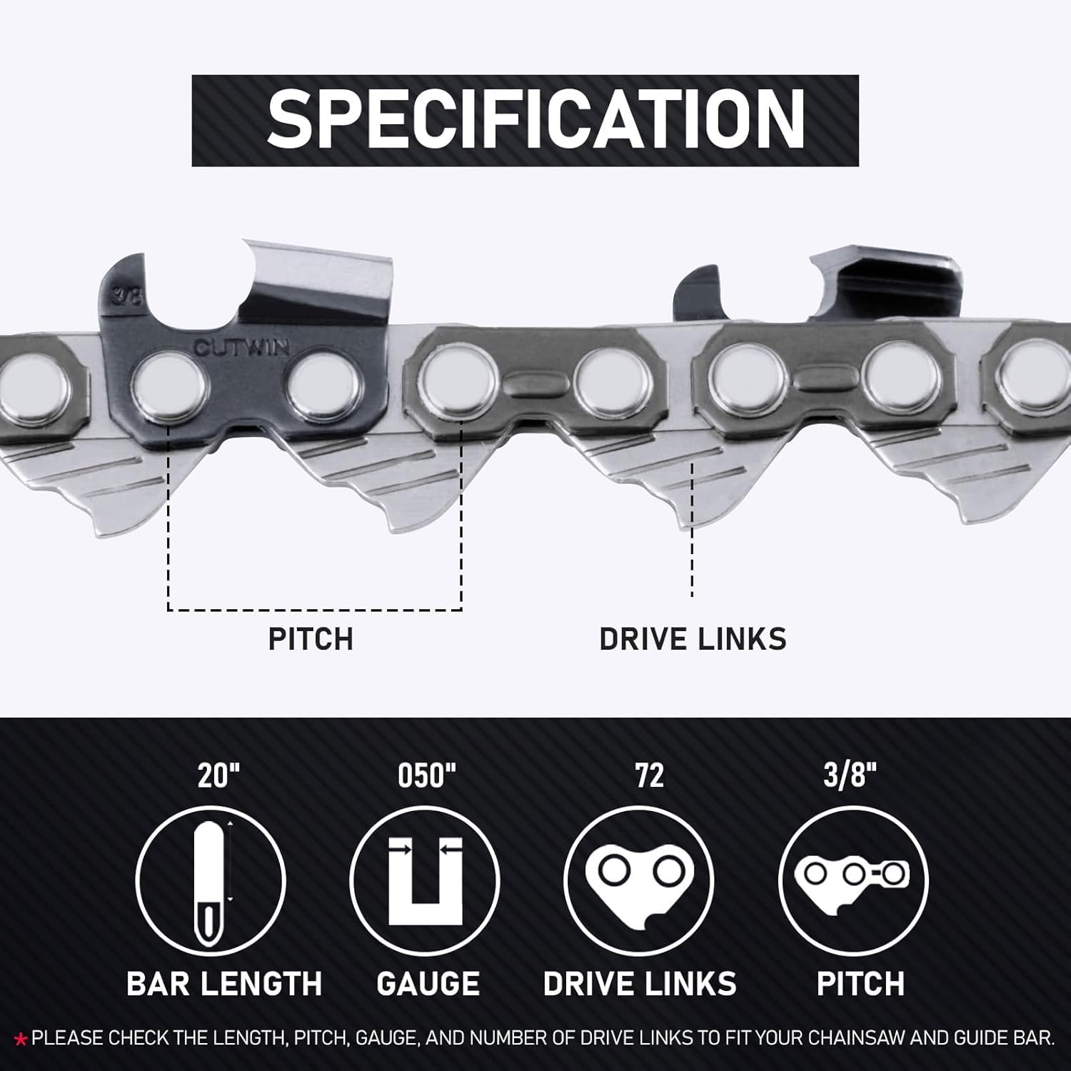 Cutwin close-up of chrome-plated cutters, sharper cuts longer