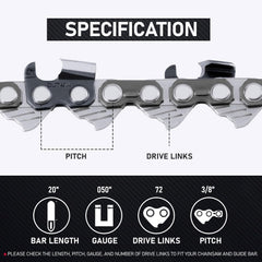 Cutwin close-up of chrome-plated cutters, sharper cuts longer