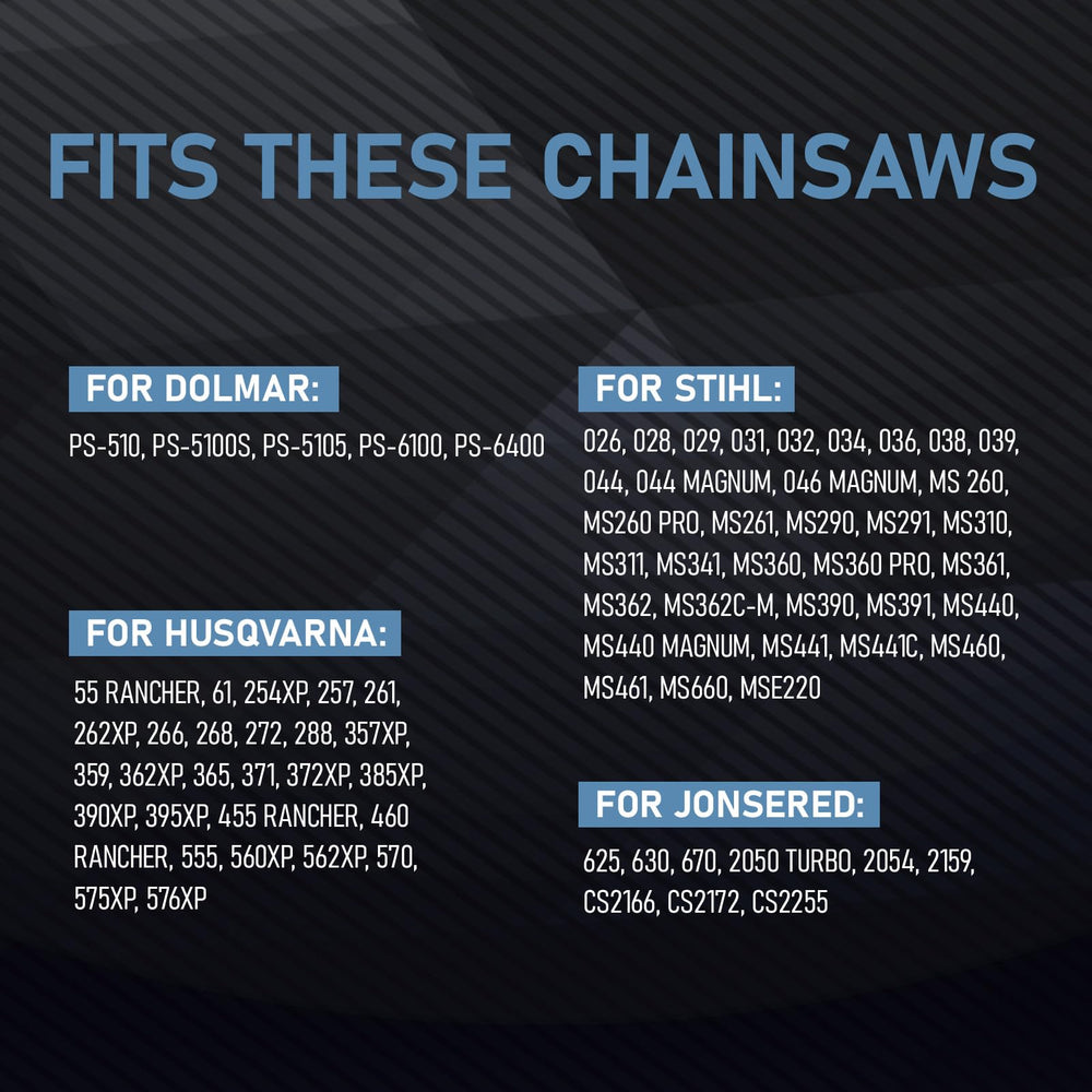 Cutwin chain installed on bar, demonstrating fit and secure drive