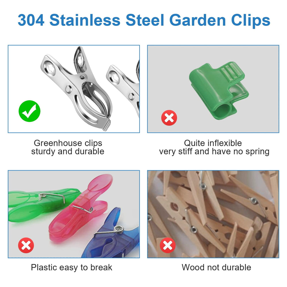 Cuxeedi clips in a garden setting securing netting and shade