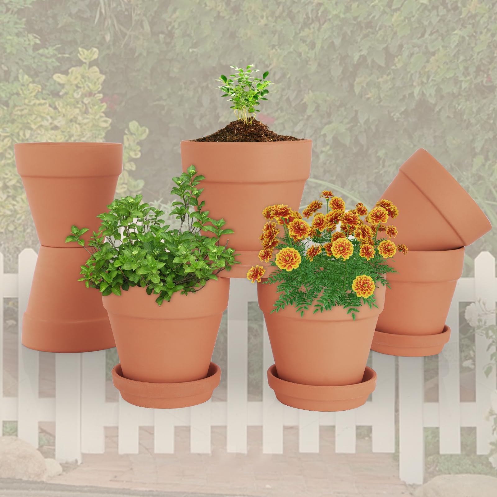 CUZZME terracotta pots styled as wedding centerpieces offering decorative versatility