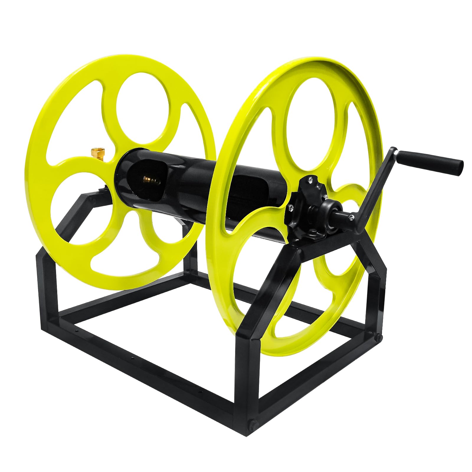 CXCESNS front view of mounted reel shows neat hose storage and accessibility