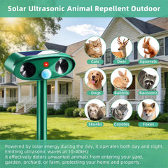 CXIENAOY motion sensor detail showing 110-degree detection to trigger ultrasonic pulses