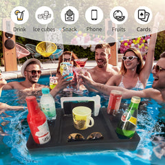 CY ShineLing tray floating in pool with drinks to keep refreshments within reach