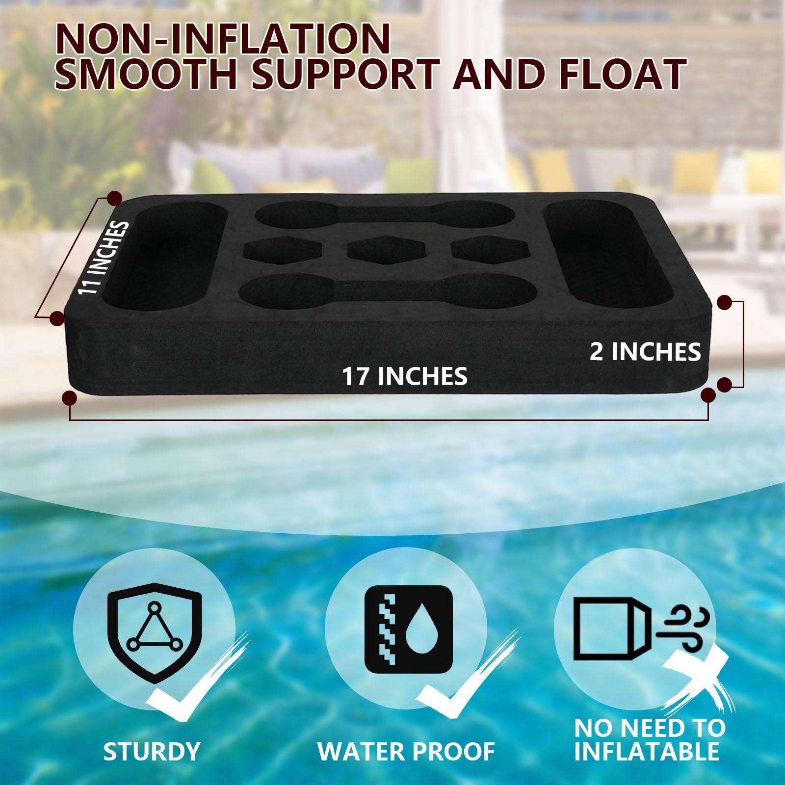 CY ShineLing top view displaying seven holes layout to organize drinks and items