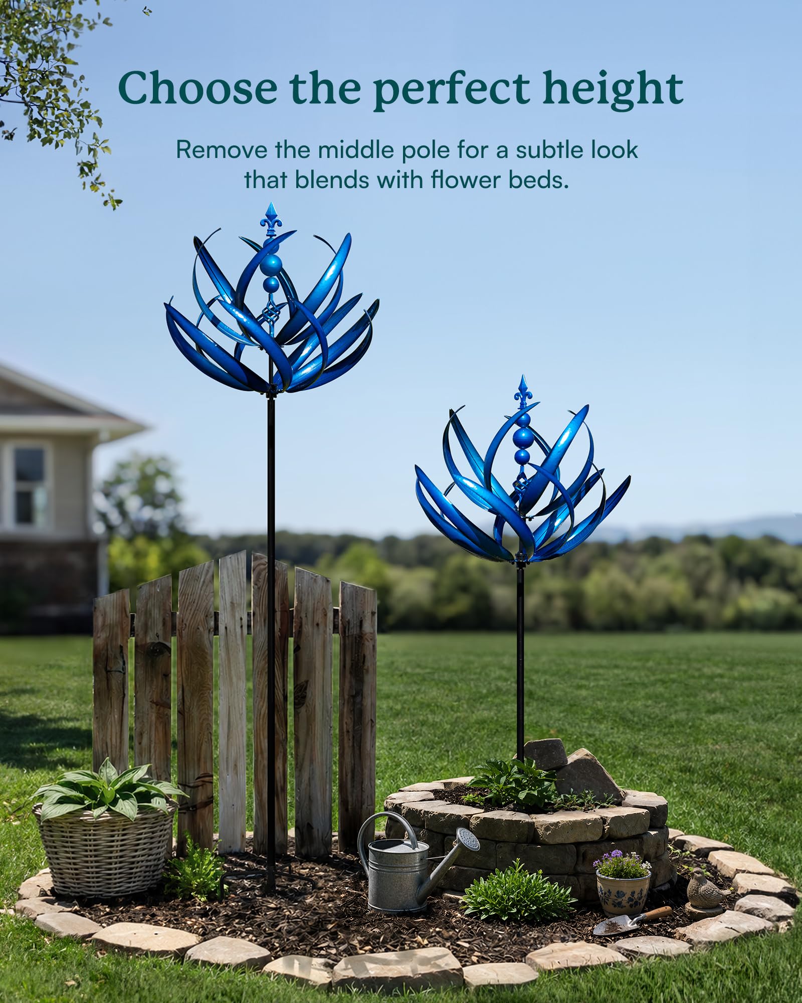 Cyan Oasis dual rotors spinning, showing layered motion and visual interest