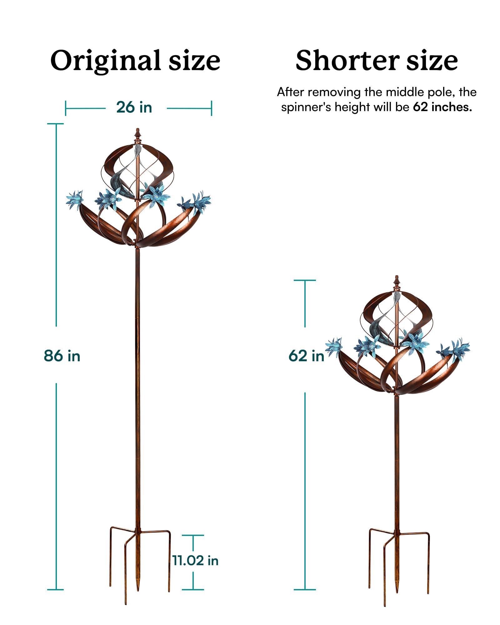 Cyan Oasis in patio scene showing scale relative to seating area benefit