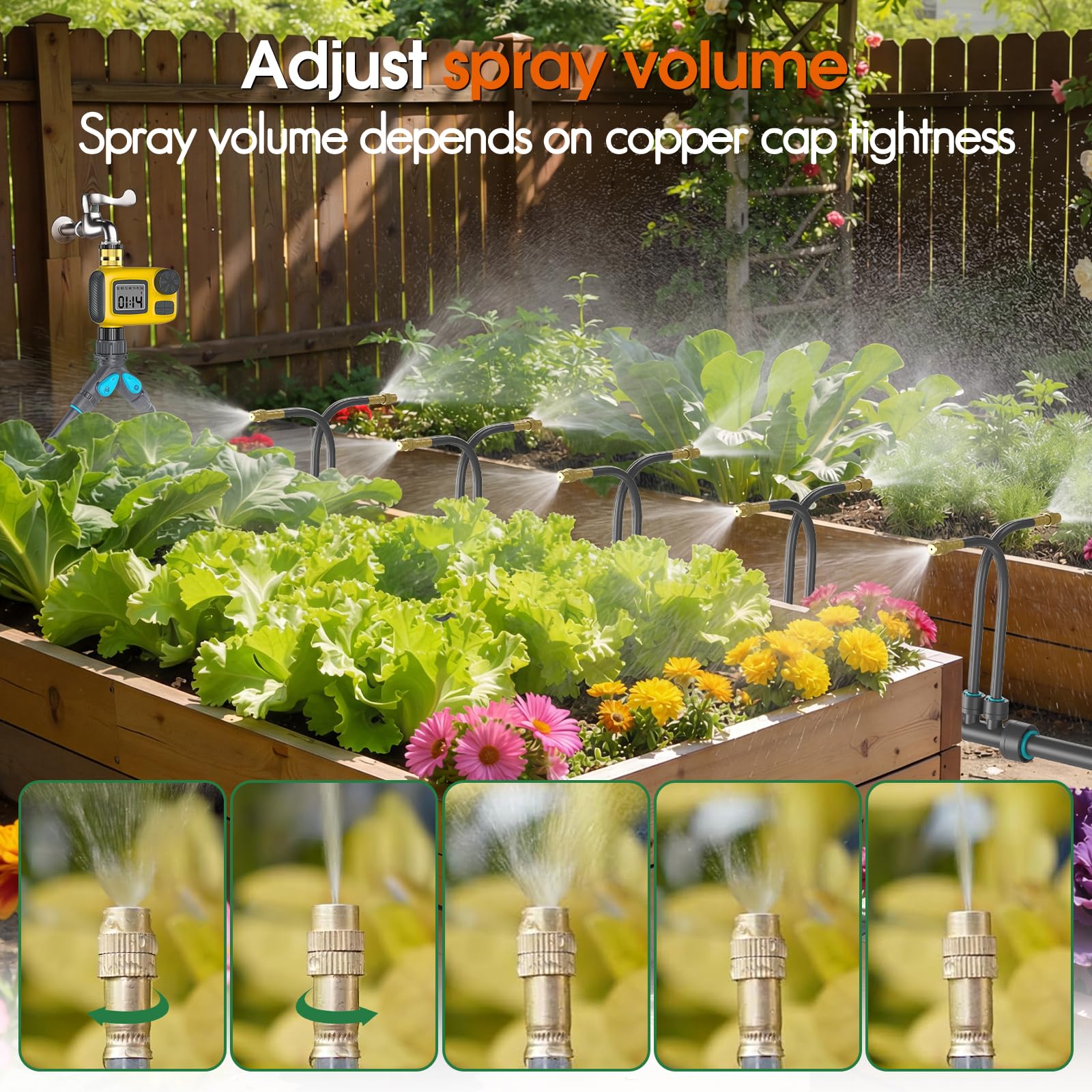 CyberOrd 4-way connector detail enabling multi-line watering and easy system expansion