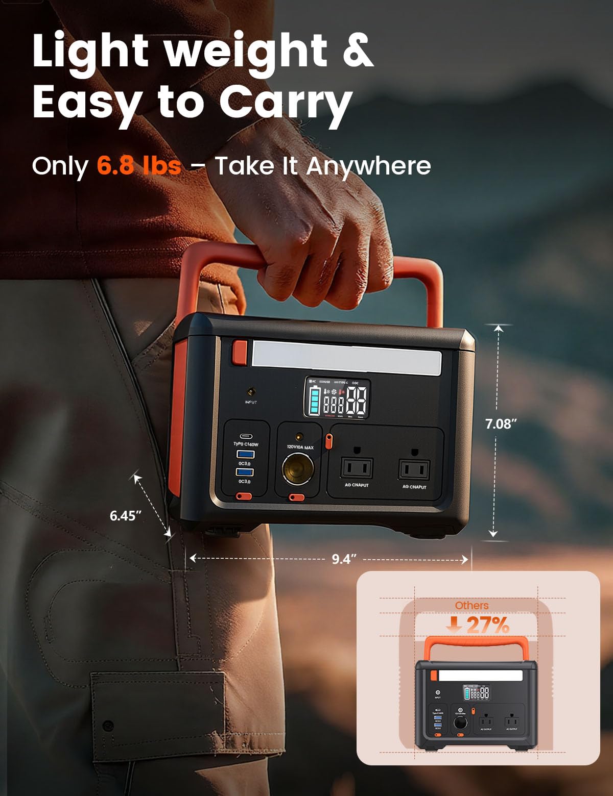 CYBPULTE powering campsite scene demonstrating quiet clean power for devices