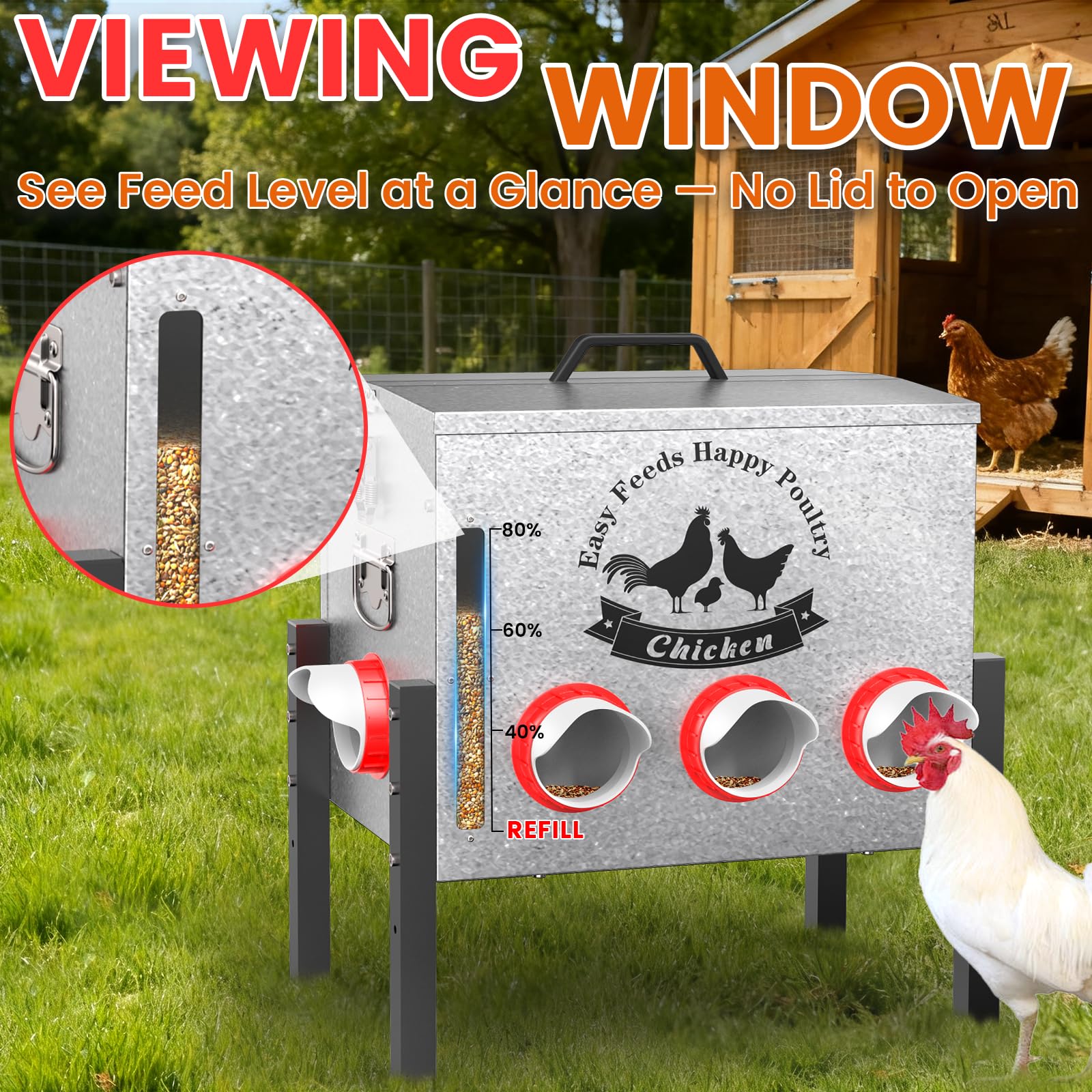 Cybrasc adjustable legs demonstrating three height settings for growing birds