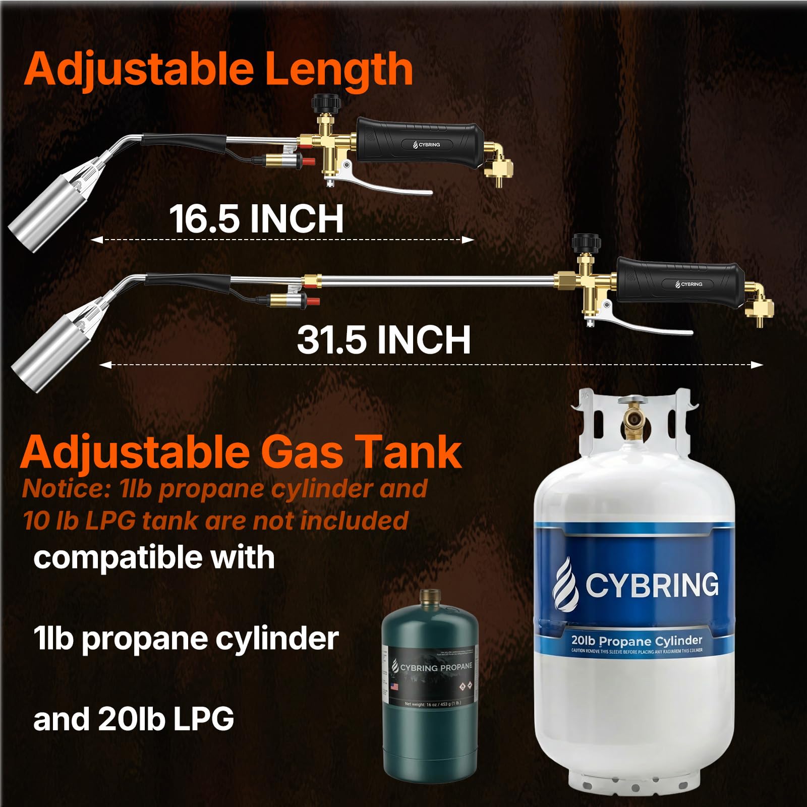 Cybring closeup in short 16.5 inch mode, shows compact control benefit