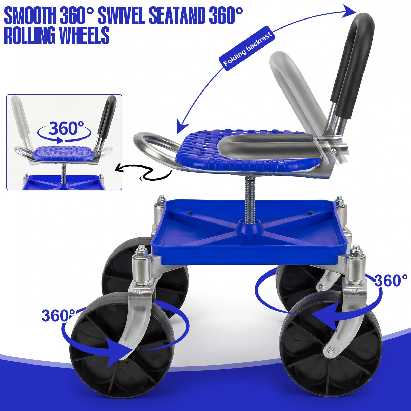 Cycayit side profile demonstrating height adjustment range for ergonomic working benefit