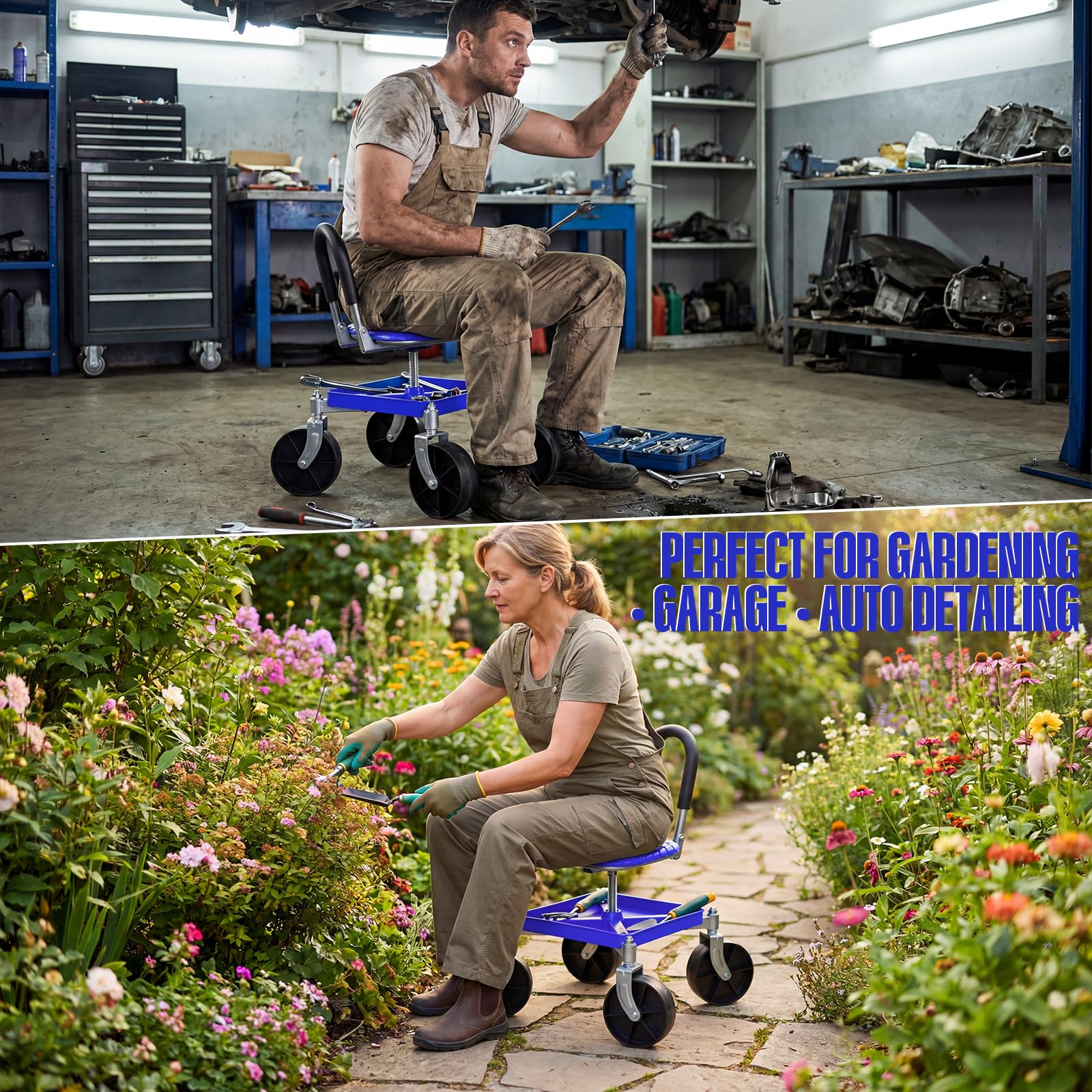 Cycayit undercarriage with heavy-duty wheels and casters for smooth rolling benefit