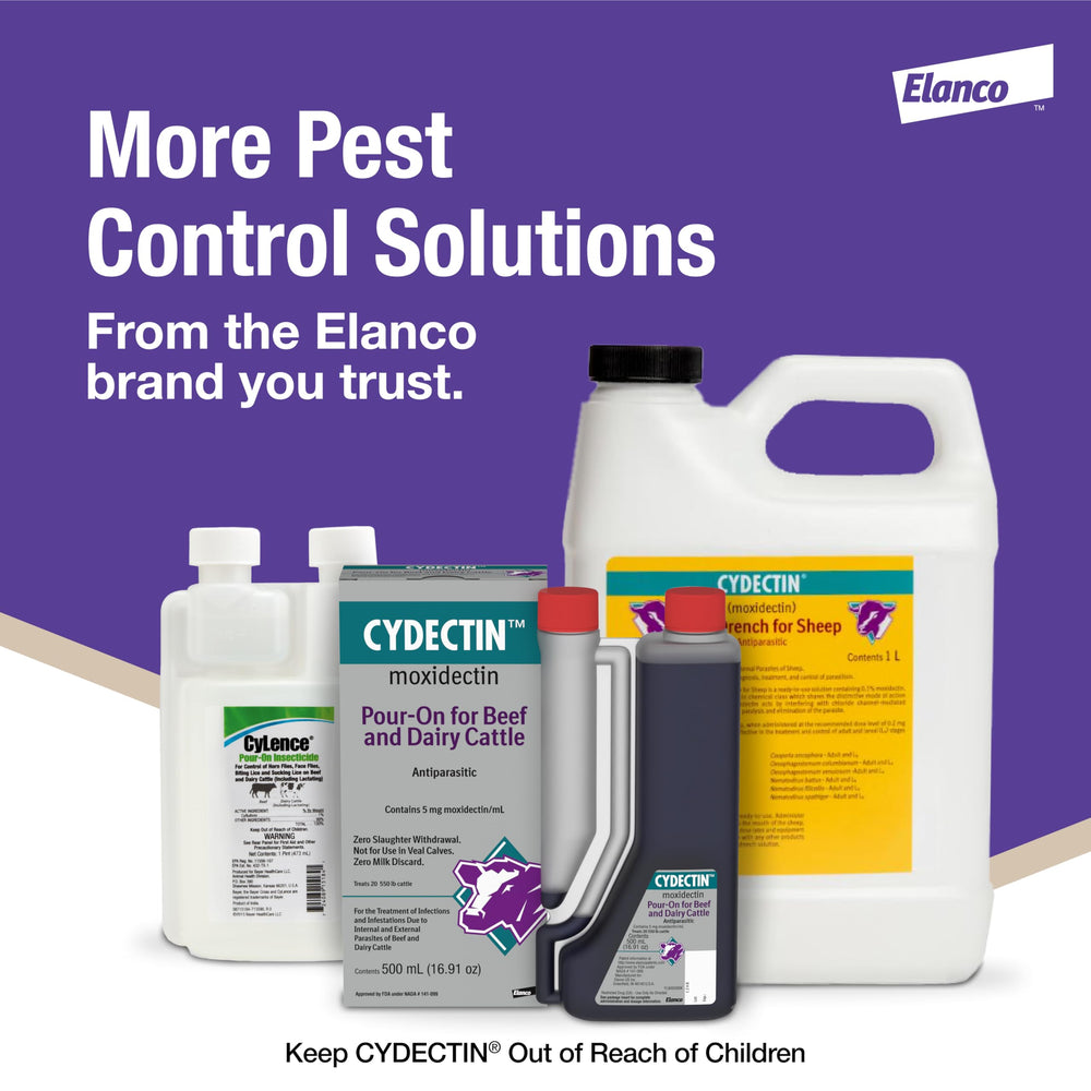 Elanco Cydectin environmental info graphic showing dung beetle-friendly note and stewardship benefit