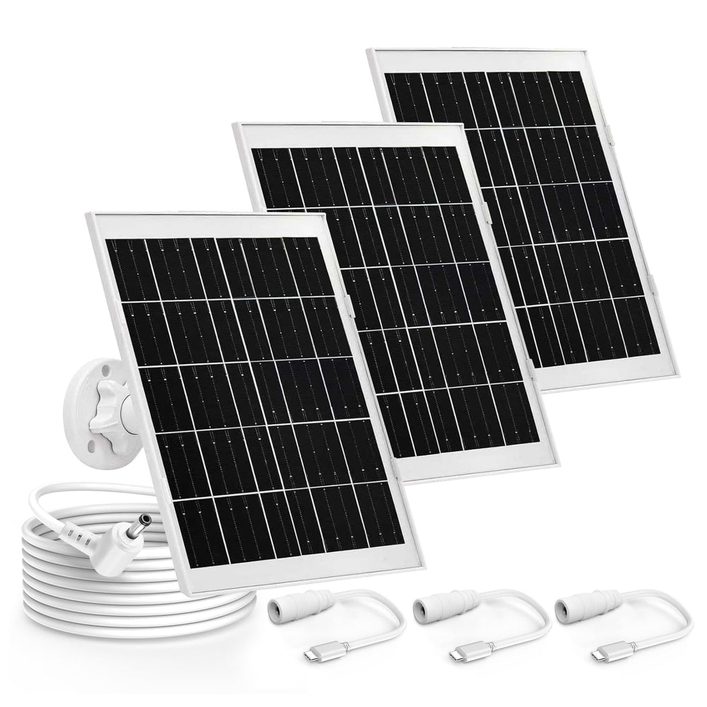 CYJJZQ three solar panels front view showing compact design and continuous charging
