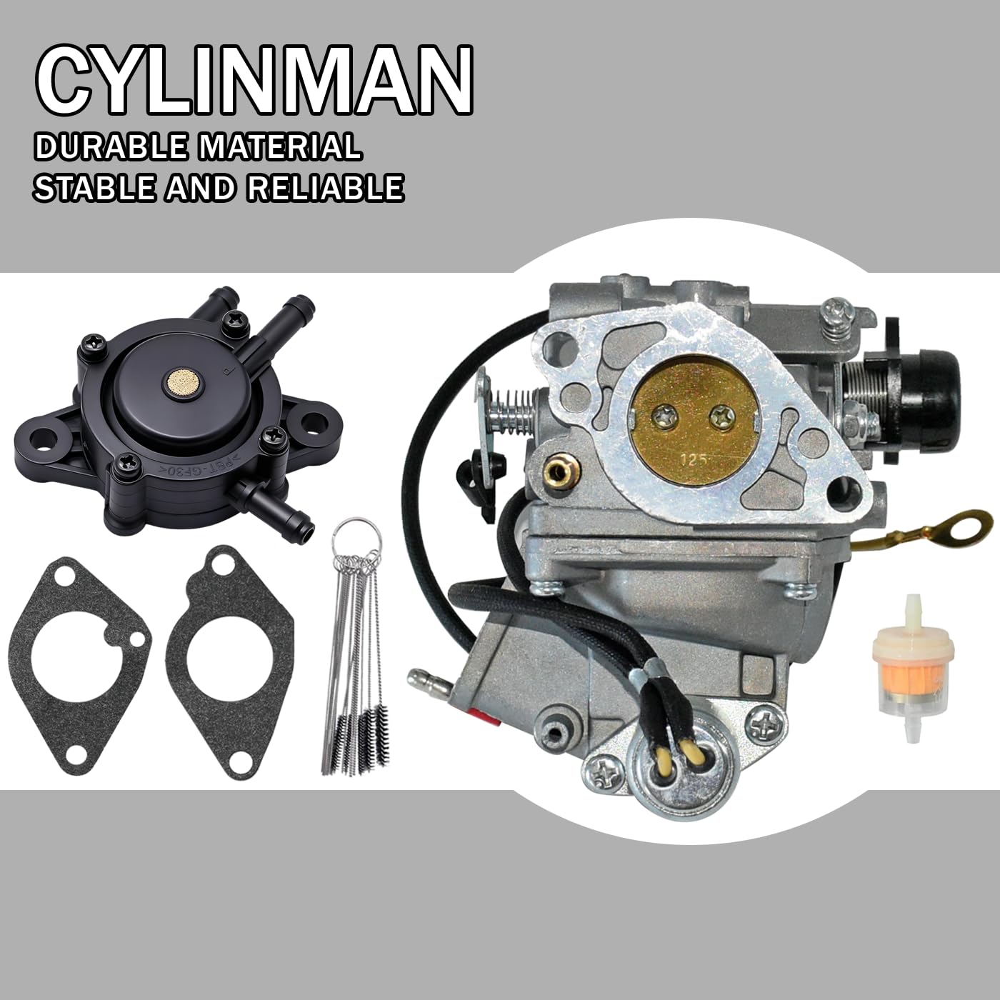 Cylinman carburetor close-up of body and jets highlighting precision machining benefit